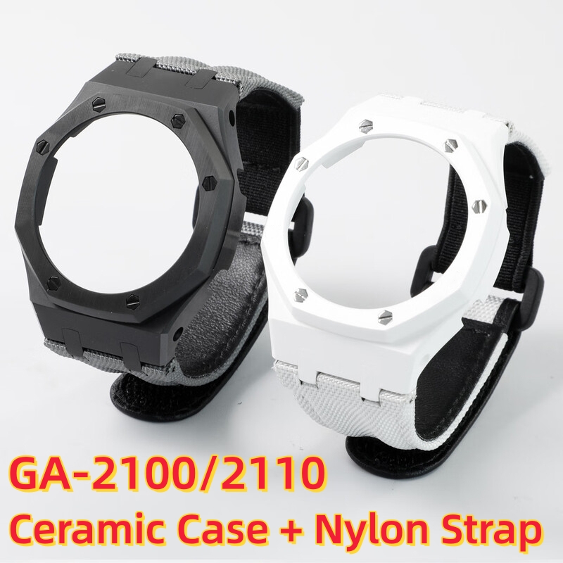 Casio Watch G-Shock Ga-2100 - 2100 Mod-Kit Keramik-Uhrengehäuse-Set mit Nylon- und