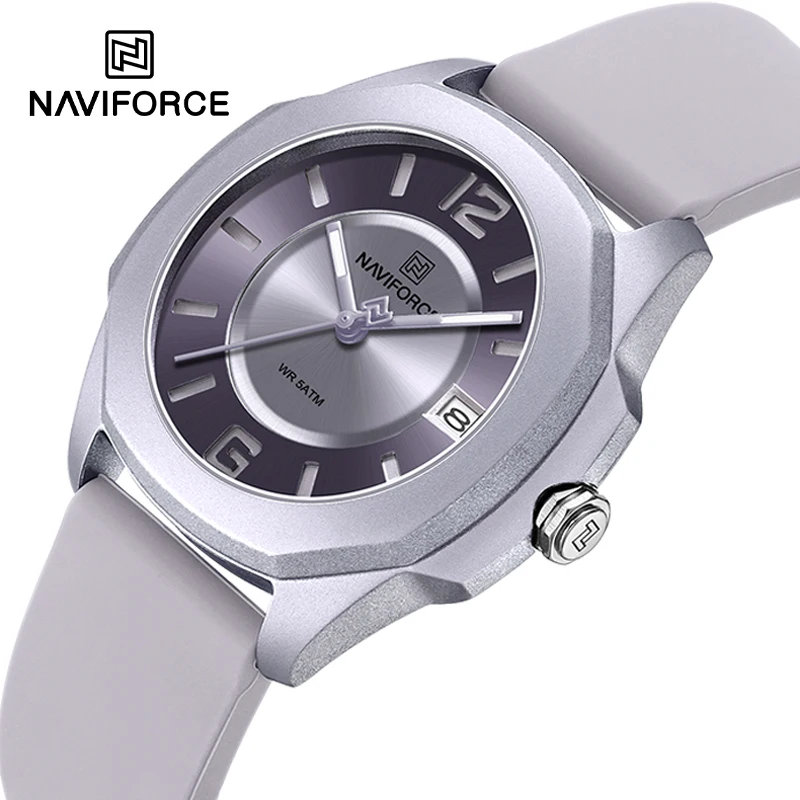Silicone Band Women - NAVIFORCE 7107 Uhr für Damen, modisch,