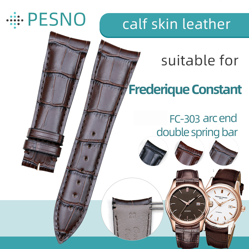 Curved Spring Bar - PESNO Kalbsleder-Uhrenarmbänder aus echtem Leder, doppelte