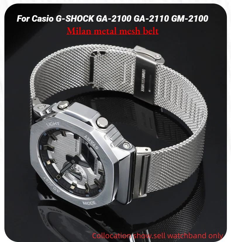 Casio Watch G-Shock Ga-2100 - Milan Metallgeflechtgürtel für Casio G-SHOCK Uhr