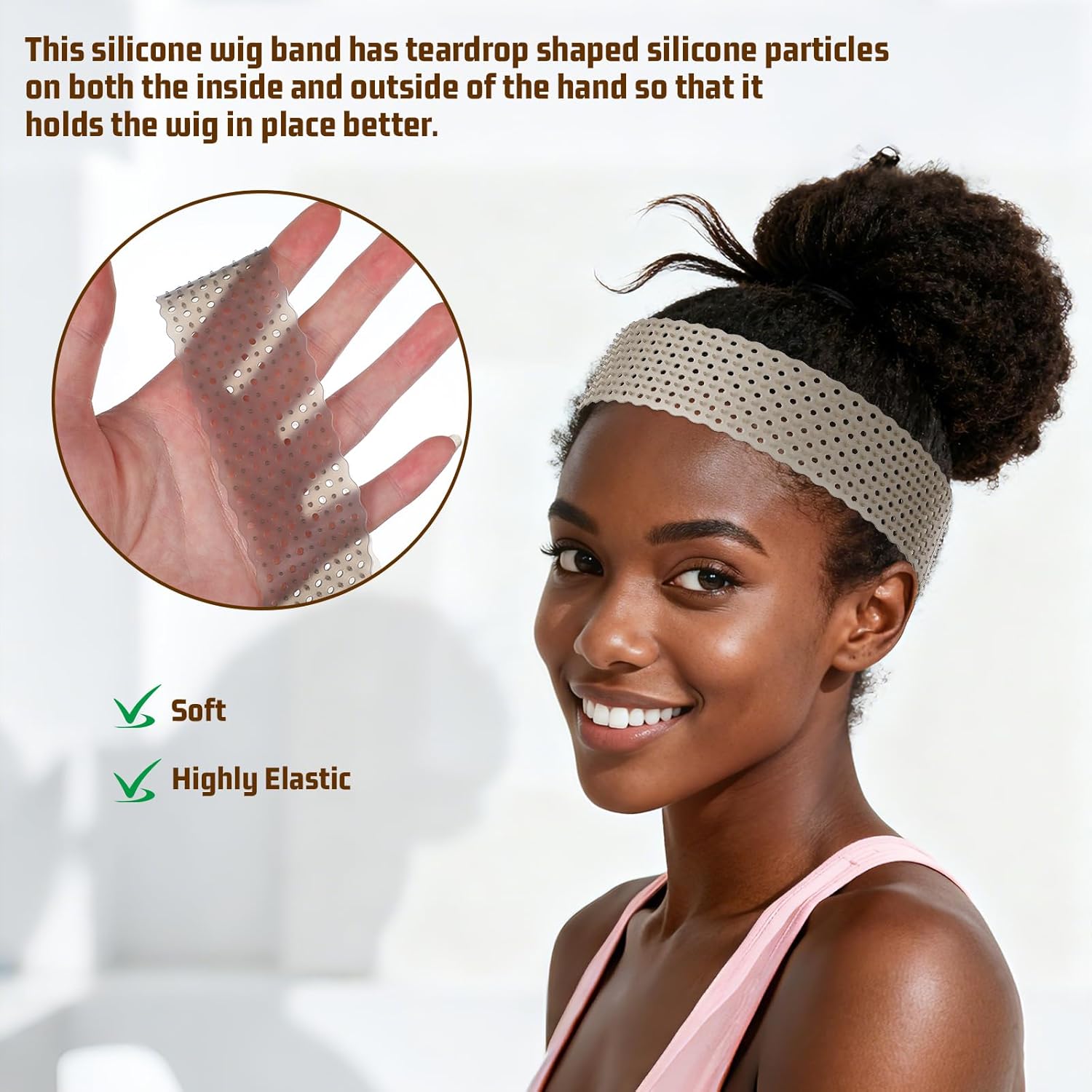 Neues atmungsaktives Perückenb – Silicone Band Women Bewertung und Preis