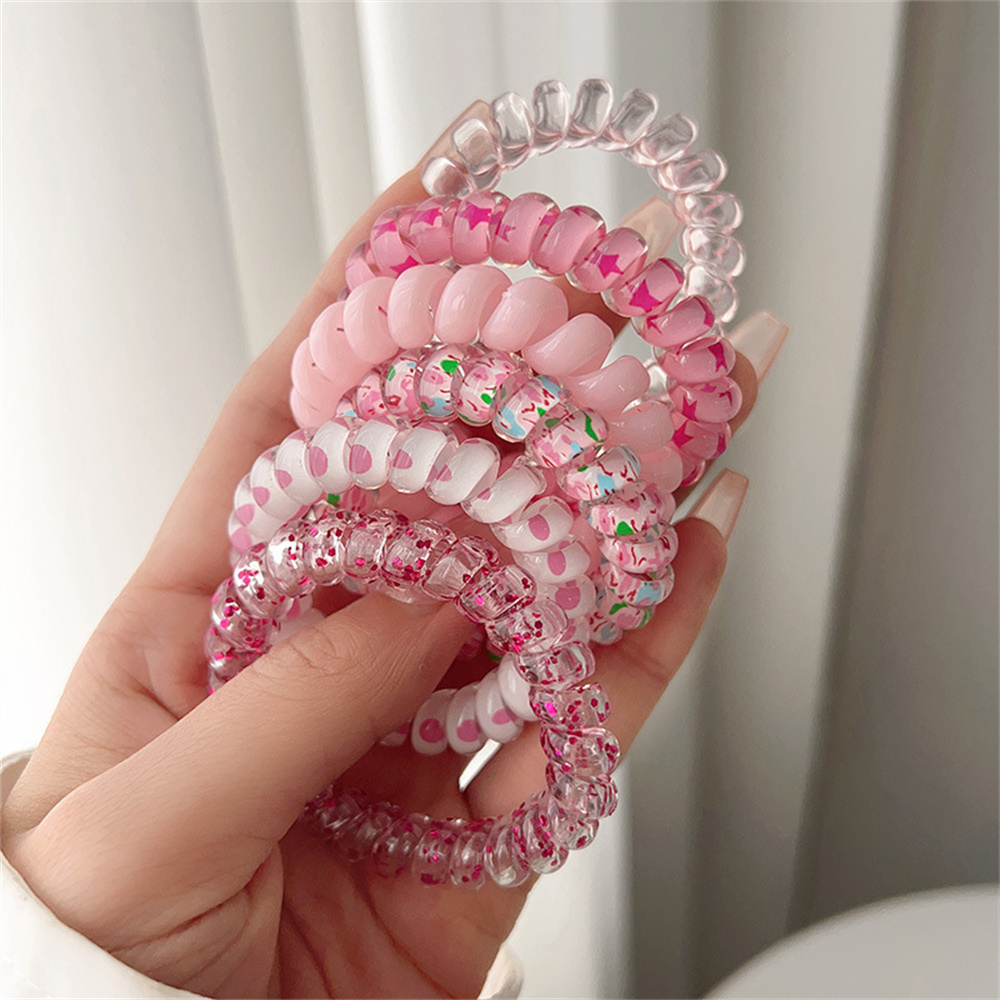 6 Stück Süße Bunte Spiralförmi – Silicone Band Women Bewertung und Preis