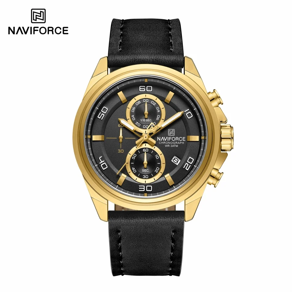 NAVIFORCE Zeiger-Armbanduhren, – Leather Watch Band Men Bewertung und Preis