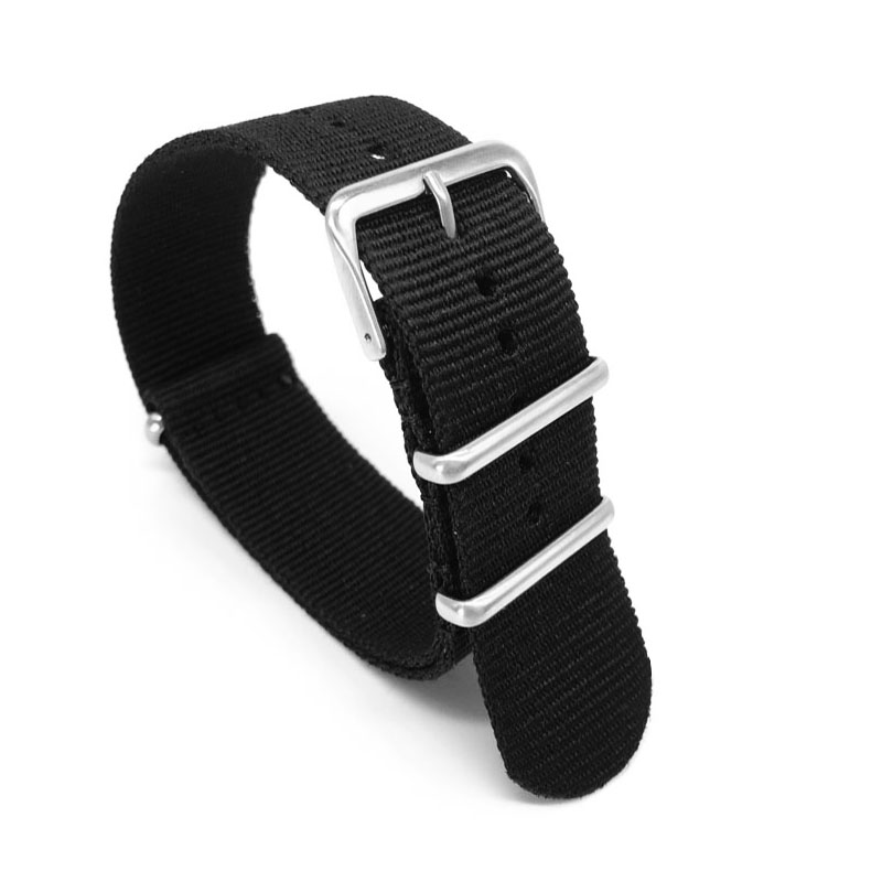 Schwarzes Nylonarmband für 16  – Nato Strap Nylon Bewertung und Preis